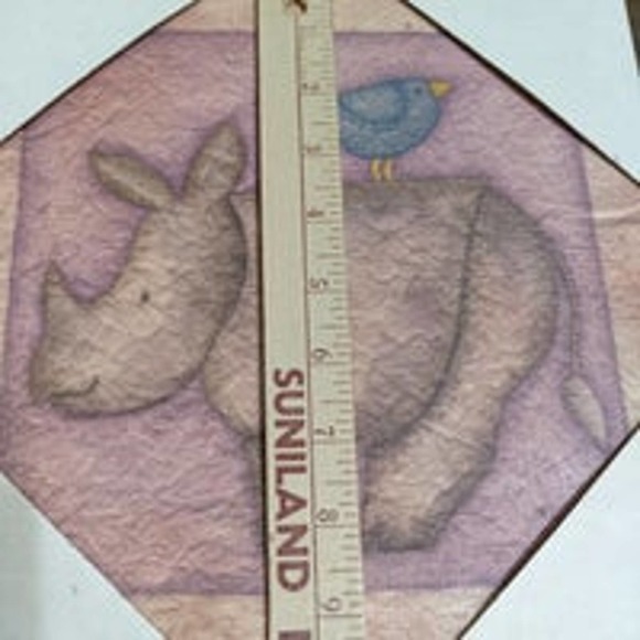 New rhino by beth Logan canvas art wall frame home decor BIRD BIRDIE - Picture 3 of 5